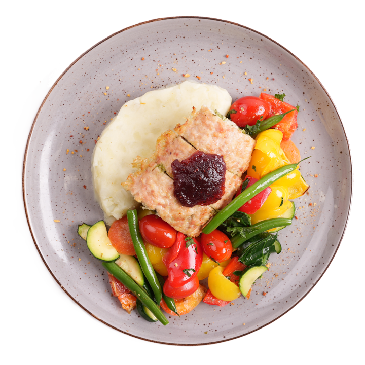 Paleo - Turkey Meatloaf with Citrus Cranberry Sauce