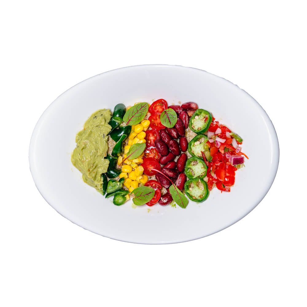 Vegan - Baja California Bowl with Guacamole and Charred Jalapeno Vinaigrette