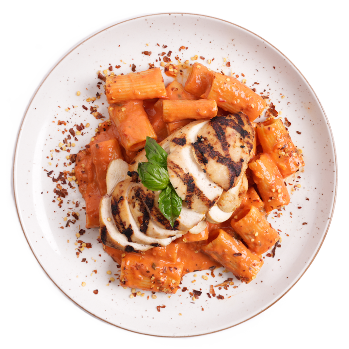 Gourmet - Rigatoni Arrabbiata with Grilled Chicken