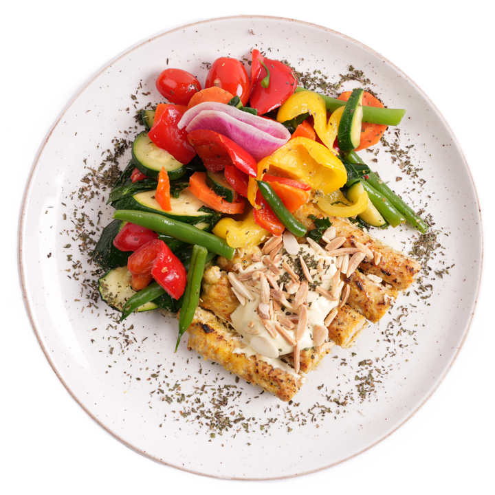 Keto - Turkey Seekh Kebab with Garlic Mint Sauce and Almonds