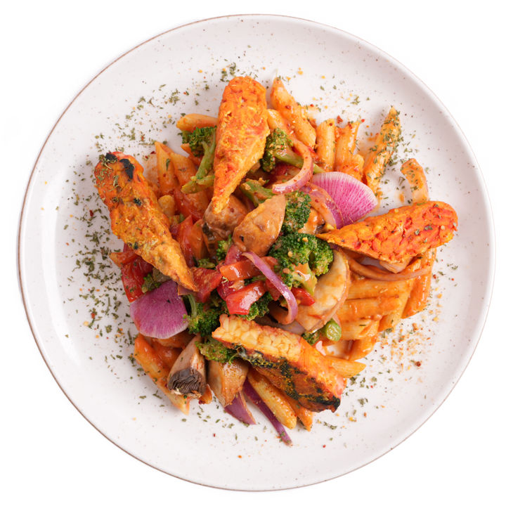 Vegan - Tempeh Penne Primavera