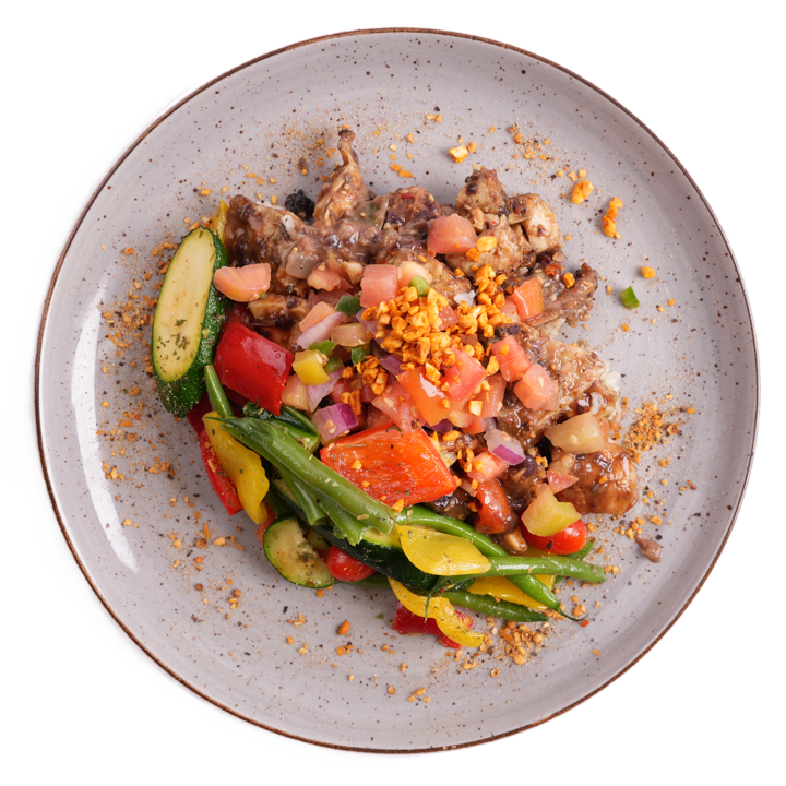 Keto - Jerk Chicken with Salsa and Toasted Peanuts