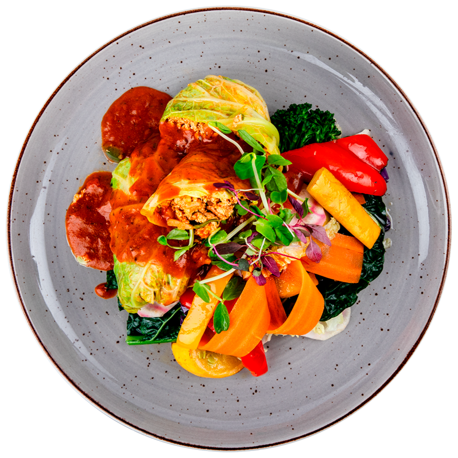 Weight Loss - Pulled Chicken Savoy Wrapped Enchiladas