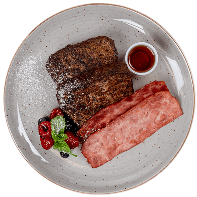 Breakfast – Gluten-Free French Toast with Turkey Bacon