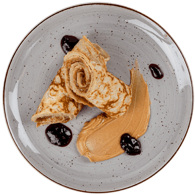 Breakfast - Peanut Butter & Fruit Jam Protein Rolls