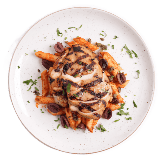 Family Meal - Puttanesca Penne with Grilled Chicken