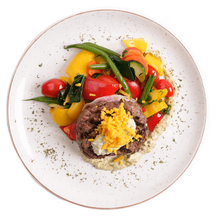 Keto - Cheeseburger with Gribiche Sauce