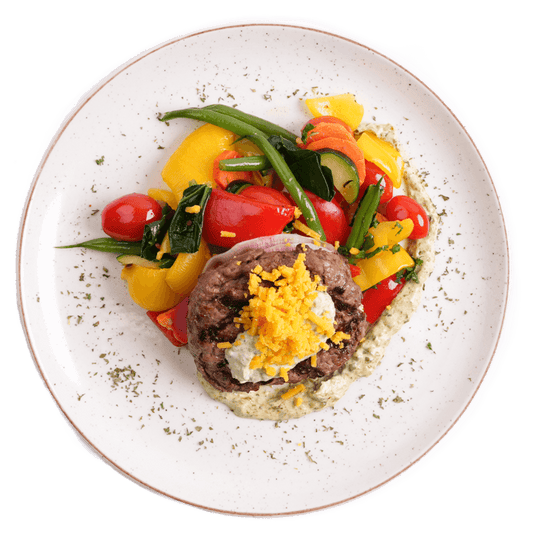 Keto - Cheeseburger with Gribiche Sauce