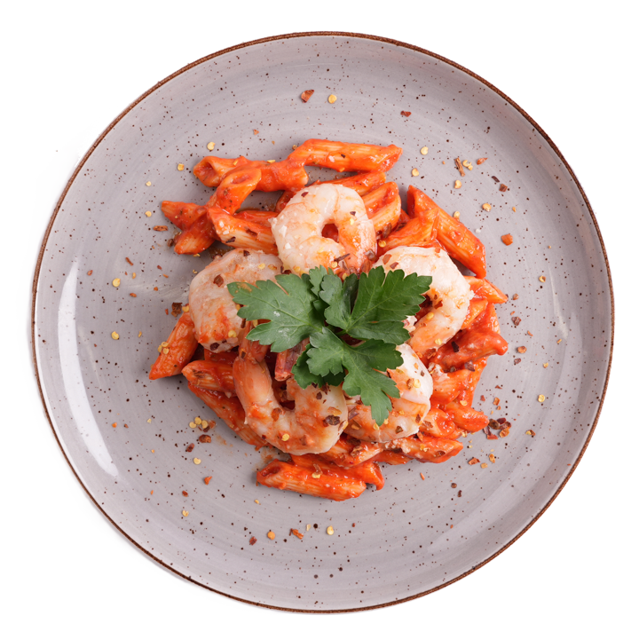Family Meal - Romesco Penne with Chili Garlic Shrimp
