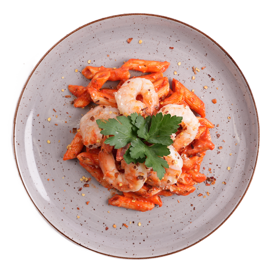 Family Meal - Romesco Penne with Chili Garlic Shrimp