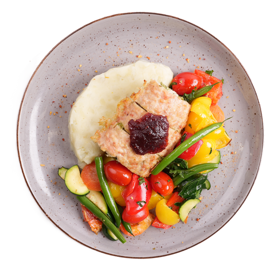 Paleo - Turkey Meatloaf with Citrus Cranberry Sauce