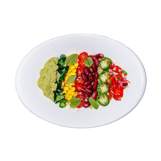 Vegan - Baja California Bowl with Guacamole and Charred Jalapeno Vinaigrette