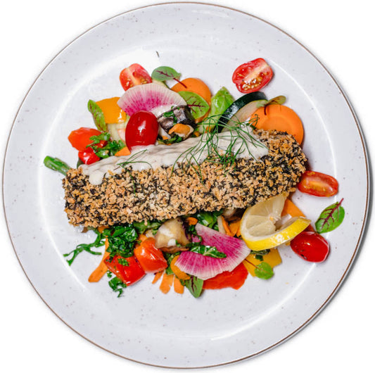 Weight Loss - Herb Crusted Salmon w/ Citrus Dill Sauce (Organic Atlantic Salmon)