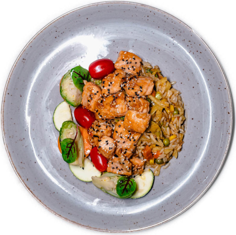 Gourmet - Sesame Salmon Bites with Tangy Teriyaki Aioli (Organic Atlantic Salmon)