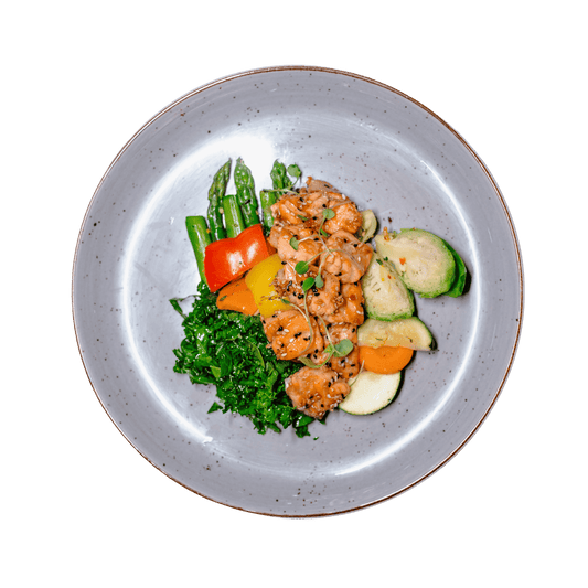 Keto - Sesame Salmon Bites with Tangy Teriyaki Aioli (Organic Atlantic Salmon)