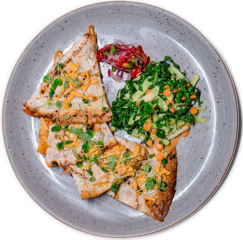 Vegan - Chili Bean Quesadilla with Pico de Gallo