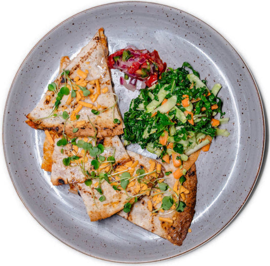 Vegan - Chili Bean Quesadilla with Pico de Gallo