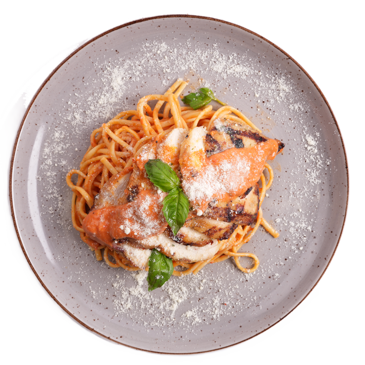 Gourmet XL - Italian Grilled Chicken Parmesan & Linguini