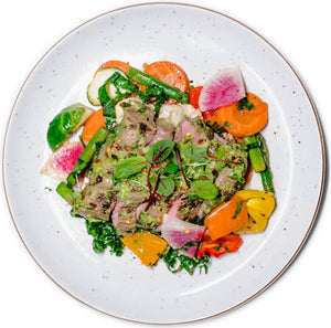 Keto - Marinated Chimichurri Steak w/ Red Pickled Onions and Pepitas