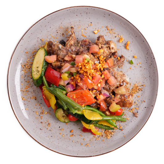 Keto - Jerk Chicken with Salsa and Toasted Peanuts