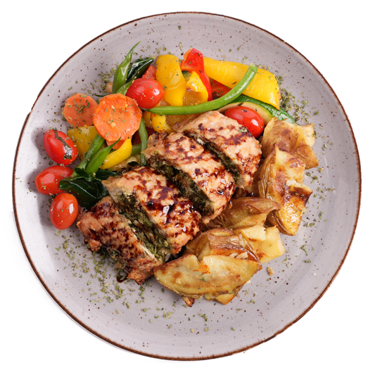 Paleo - Garlic & Herb Turkey Roulade with Pomegranate Glaze