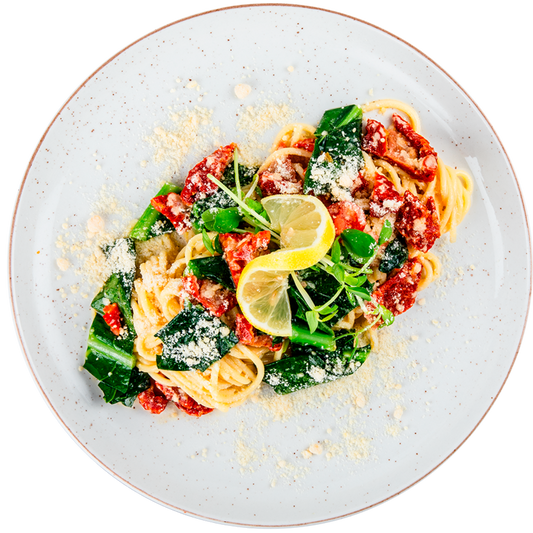 Vegan - Spaghetti w/ Arugula Pesto