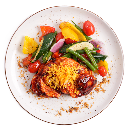 Keto - Sweet and Smoky BBQ Chicken Breast with Cheddar Cheese
