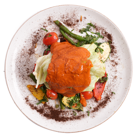 Paleo - Pulled Chicken Savoy Wrapped Enchiladas w/ Guajillo Sauce