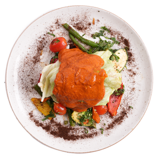 Weight Loss - Pulled Chicken Savoy Wrapped Enchiladas w/ Guajillo Sauce