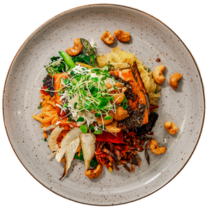Keto - Grilled Jerk Salmon (Organic Atlantic Salmon) w/ Coconut Pineapple Relish and Cashews