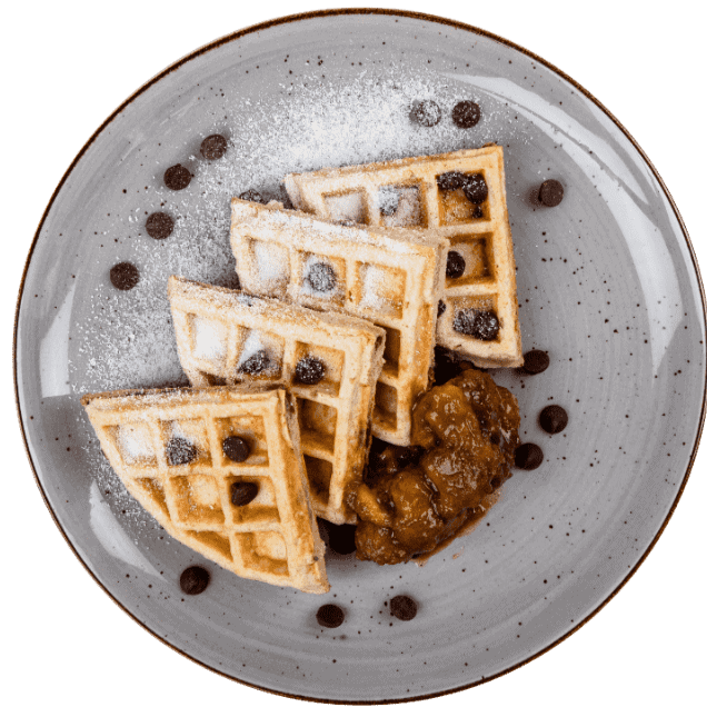 Breakfast - Banana Chocolate Chip Protein Waffle