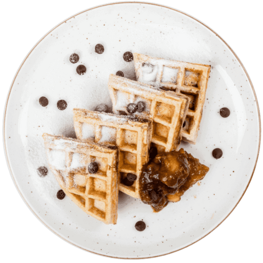 Breakfast - Banana Chocolate Chip Protein Waffle